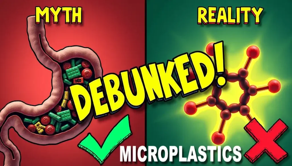 Microplastics myth and reality graphic.