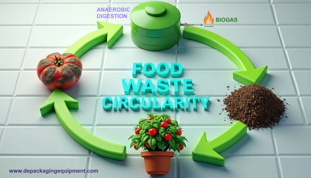Food Waste Circularity Infographic.